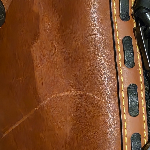 Coach Western Rogue 36 Saddle Suede With Studs, Rivets. RARE! - Picture 13 of 16